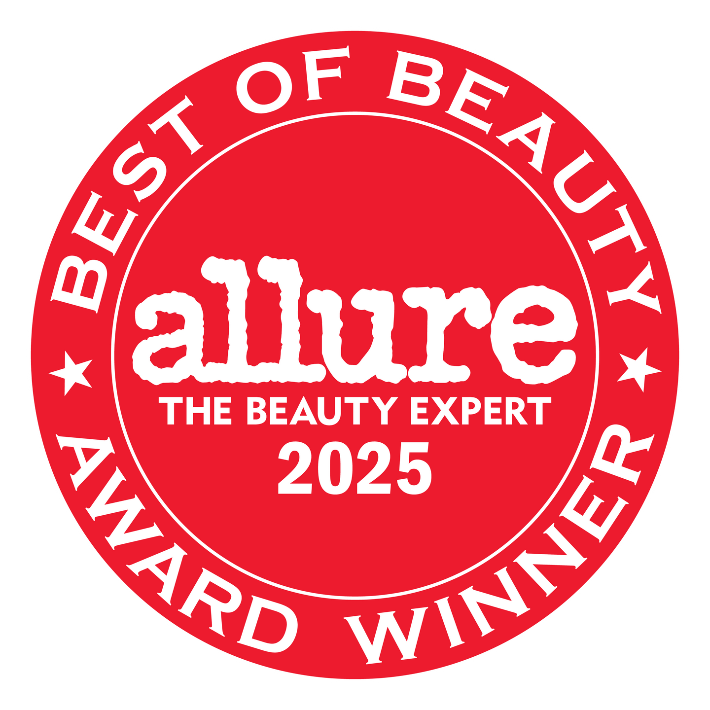 Allure Best of Beauty Award Seal 2025
