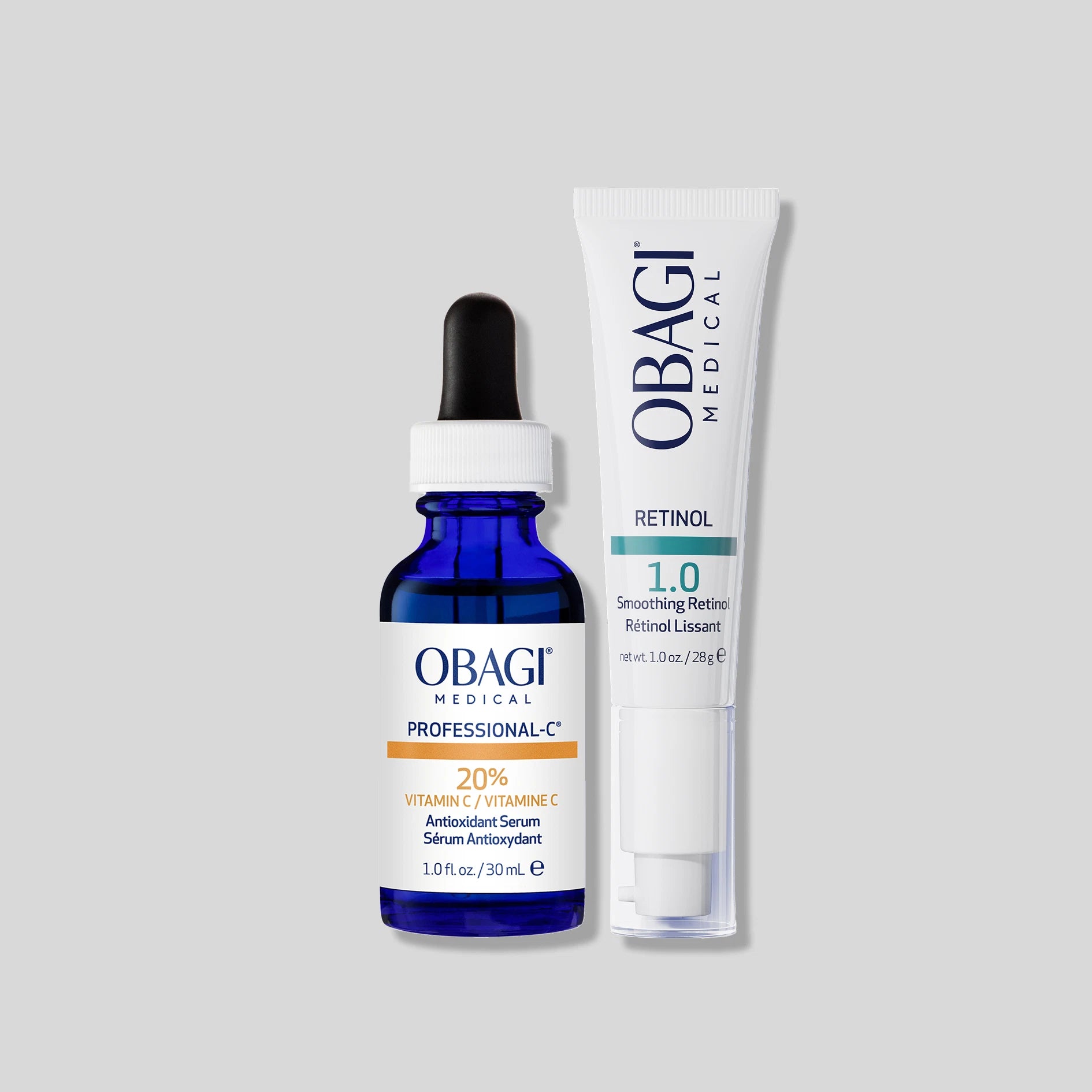 Vitamin C Serum 20% + Retinol 1.0 Skincare Set | Obagi Medical