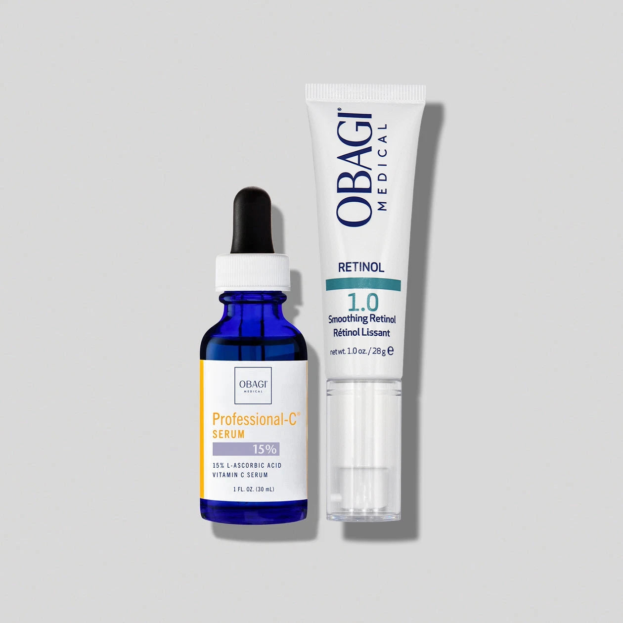 Vitamin C Serum 15% + Retinol 1.0 Skincare Set | Obagi Medical